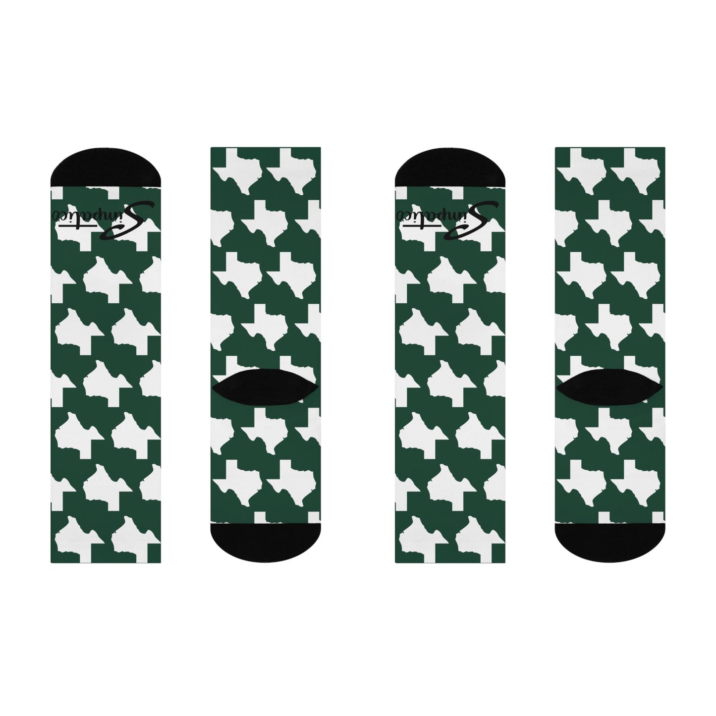 Texas Green - Cushioned Crew Socks