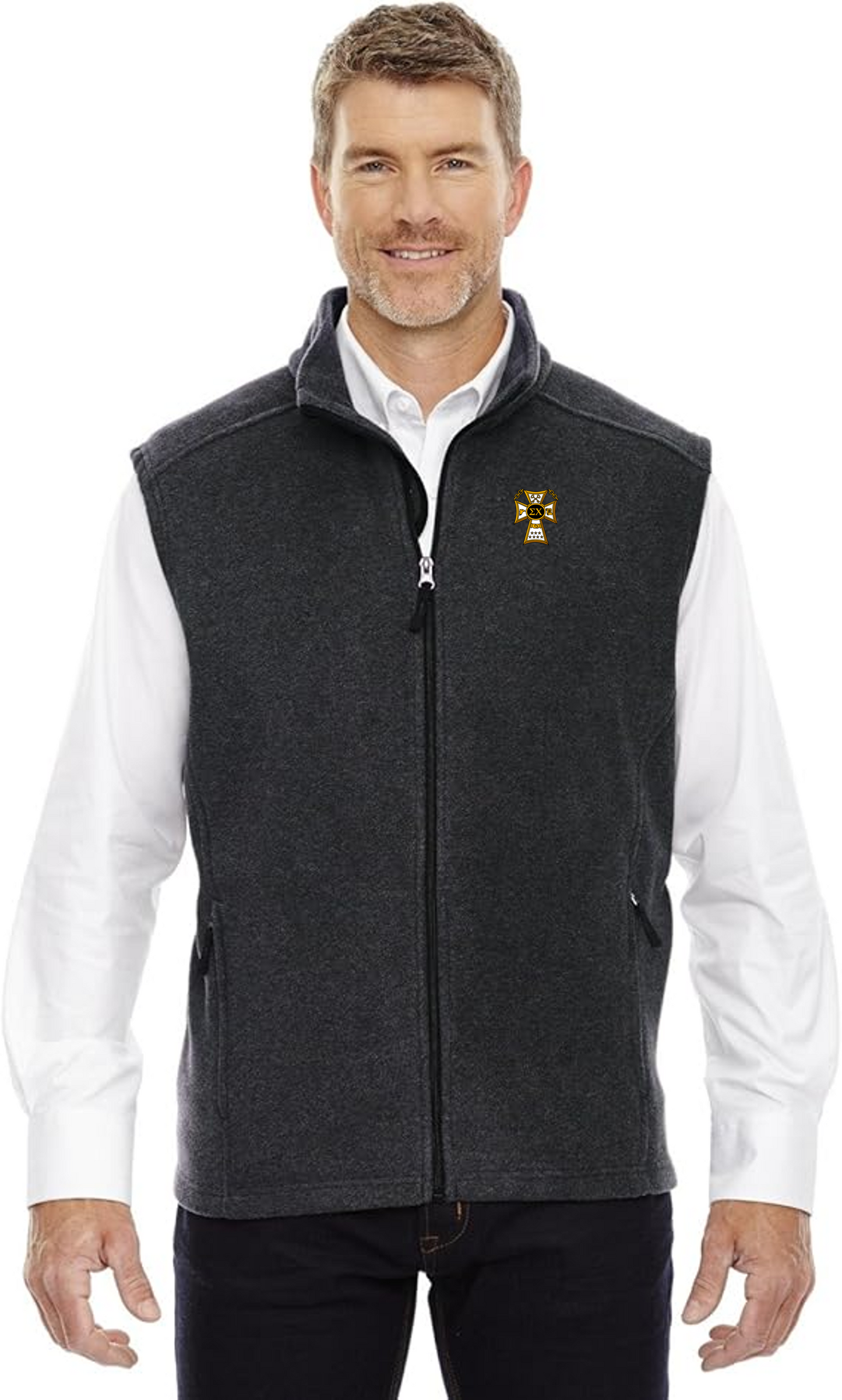 The Sigma Chi Badge Full Zipper Vest