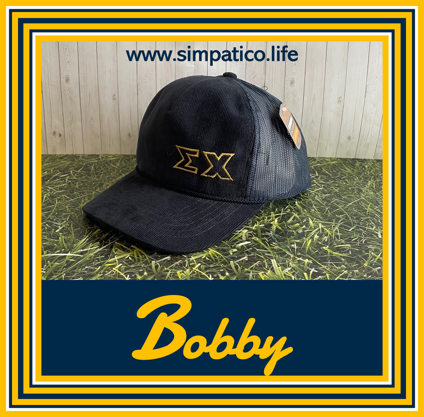 The Bobby – ΣΧ Corduroy Trucker Hat Navy
