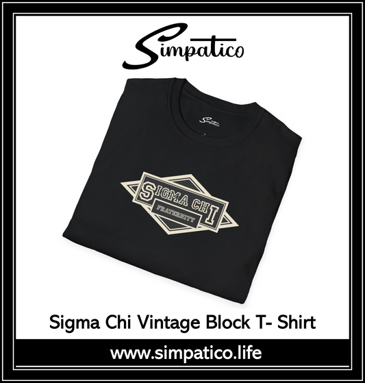 Sigma Chi Vintage Block - T-Shirt