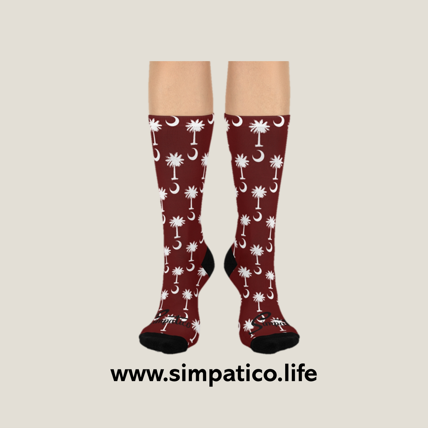 Charleston Palmetto - Cushioned Crew Socks