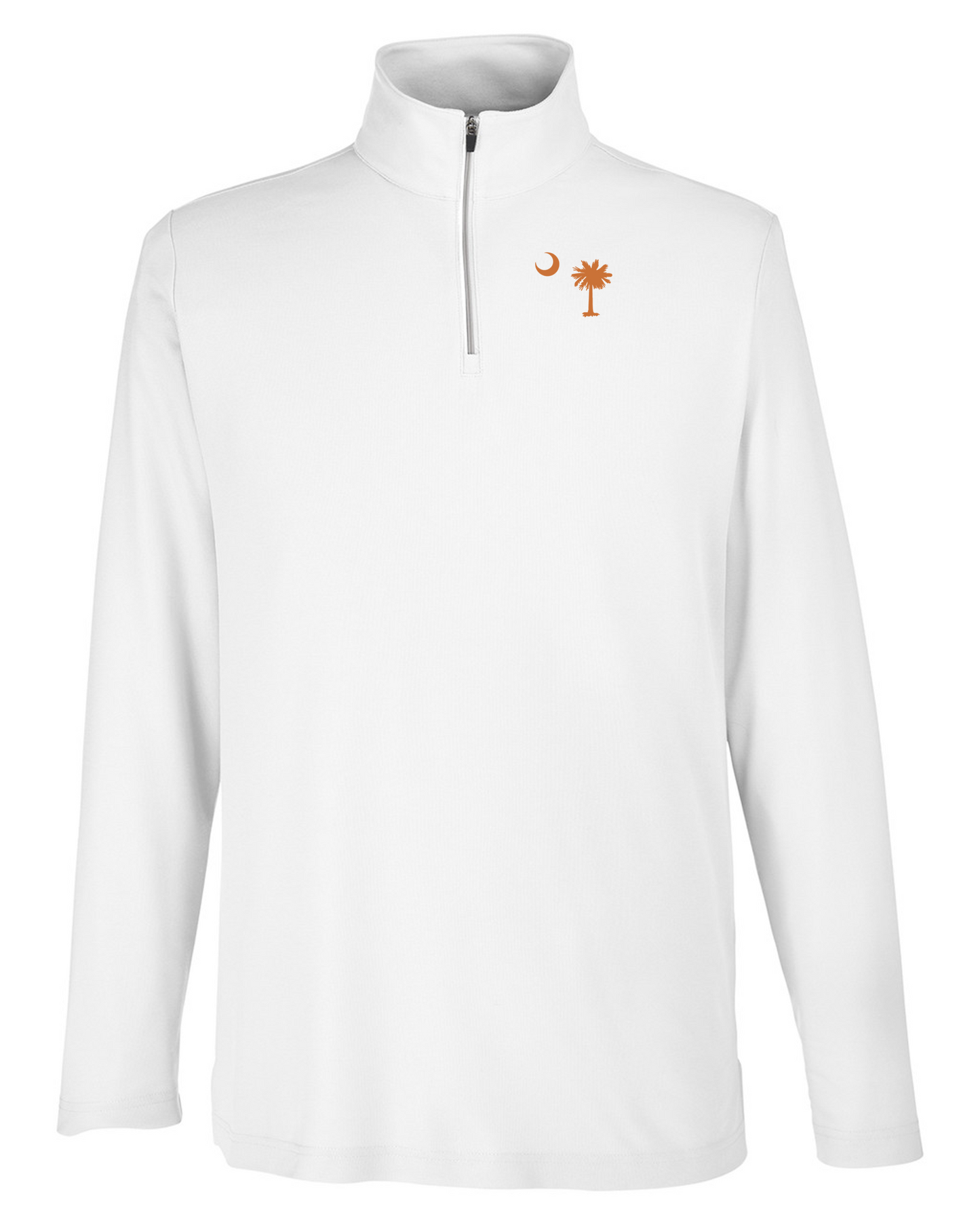 Orange Palmetto Pique Quarter Zip Embroidered