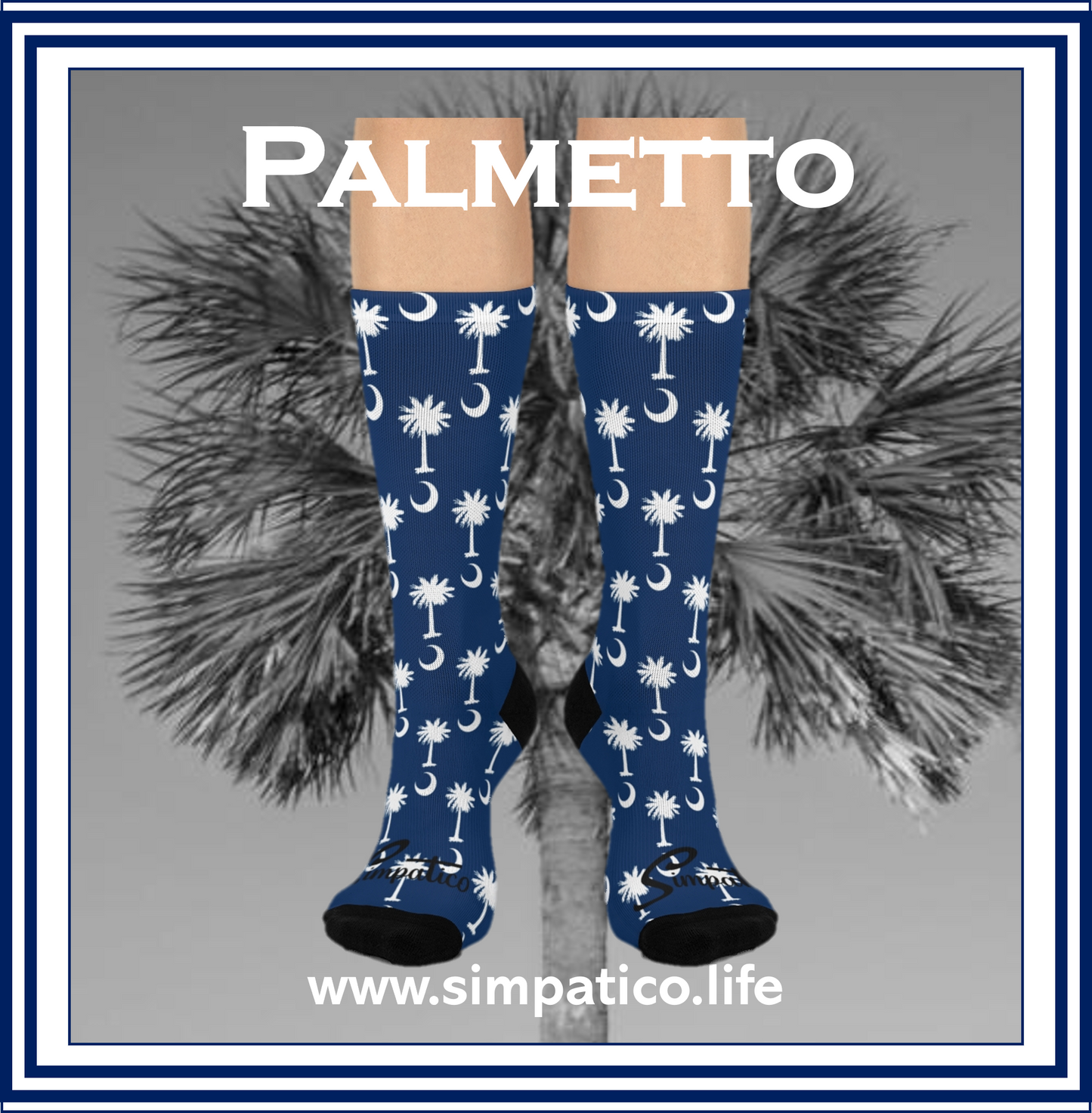 Palmetto - Cushioned Crew Socks