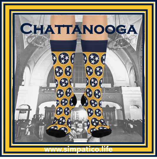 Chattanooga, Tennessee - Cushioned Crew Socks