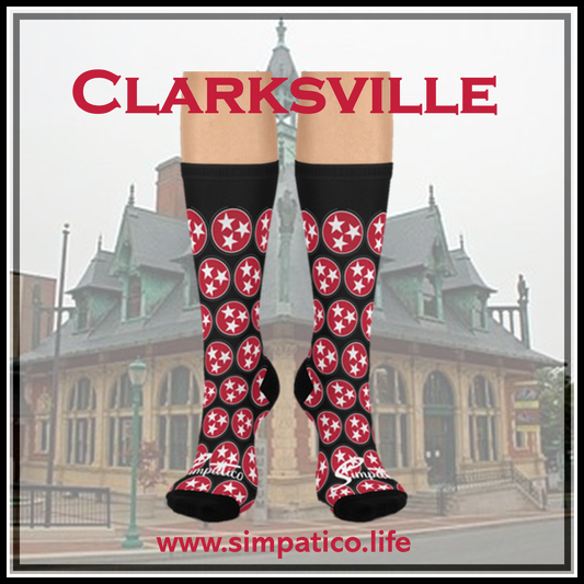 Clarksville Tennessee - Cushioned Crew Socks