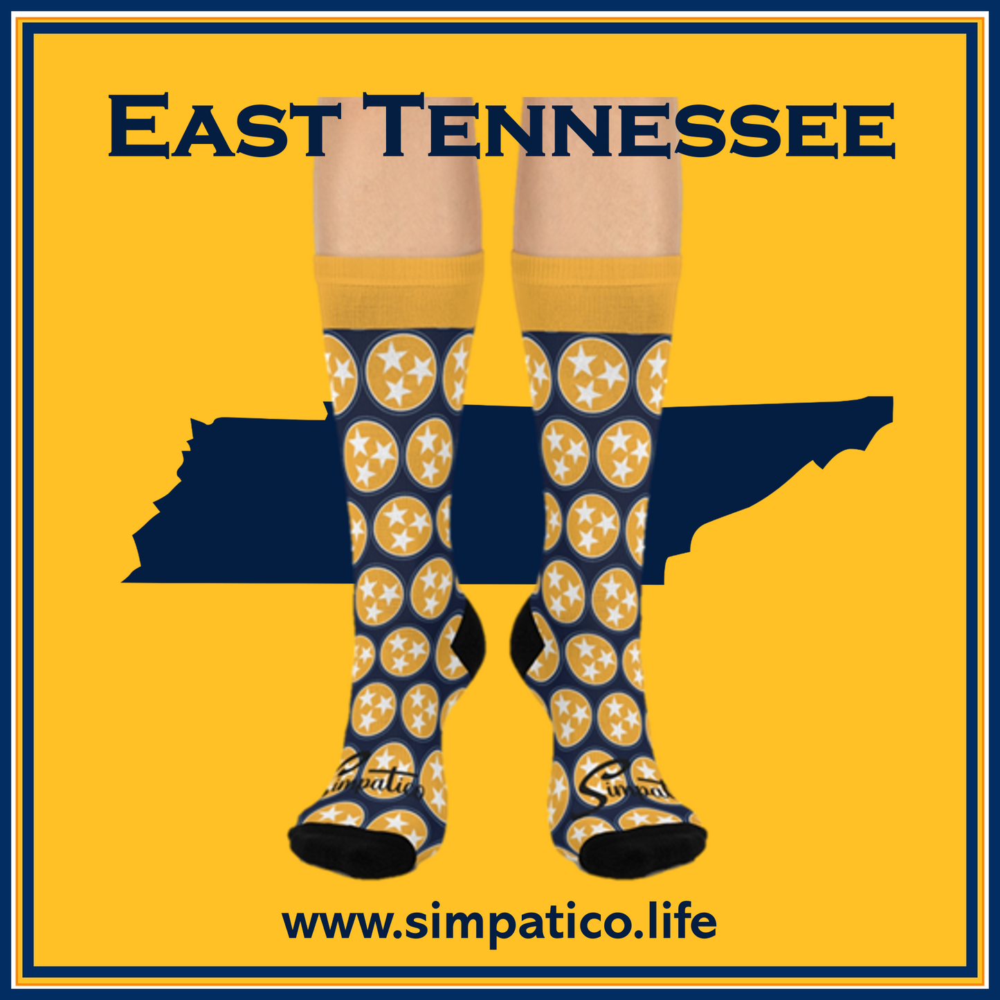 East Tennessee - Cushioned Crew Socks