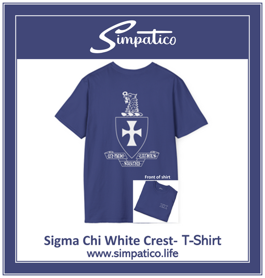 Sigma Chi White Crest - T-Shirt